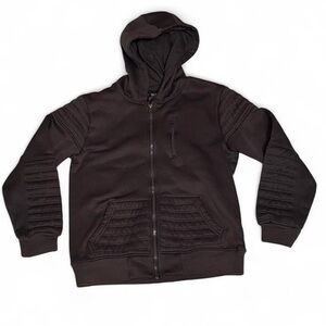 Women’s MJC Collection Black Quilted Hoodie Sweater